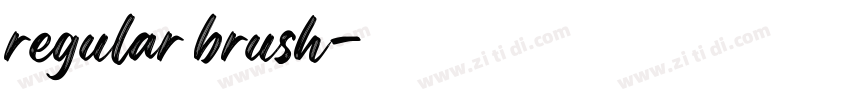 regular brush字体转换